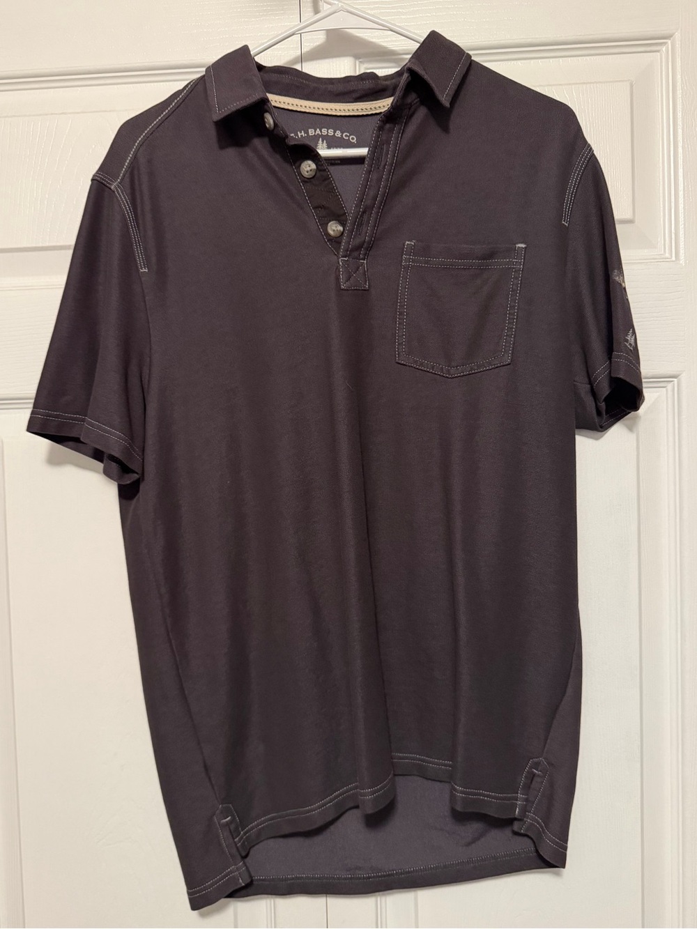 G.H. Bass & Co. Men’s Short-Sleeve Polo – Charcoal Gray